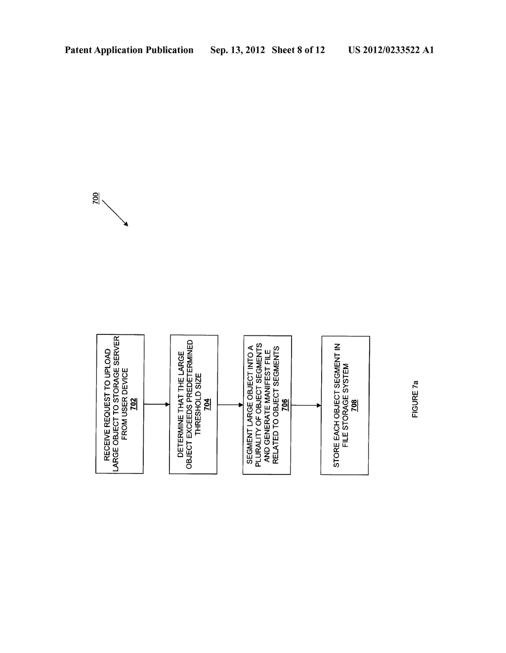 METHOD FOR HANDLING LARGE OBJECT FILES IN AN OBJECT STORAGE SYSTEM - diagram, schematic, and image 09