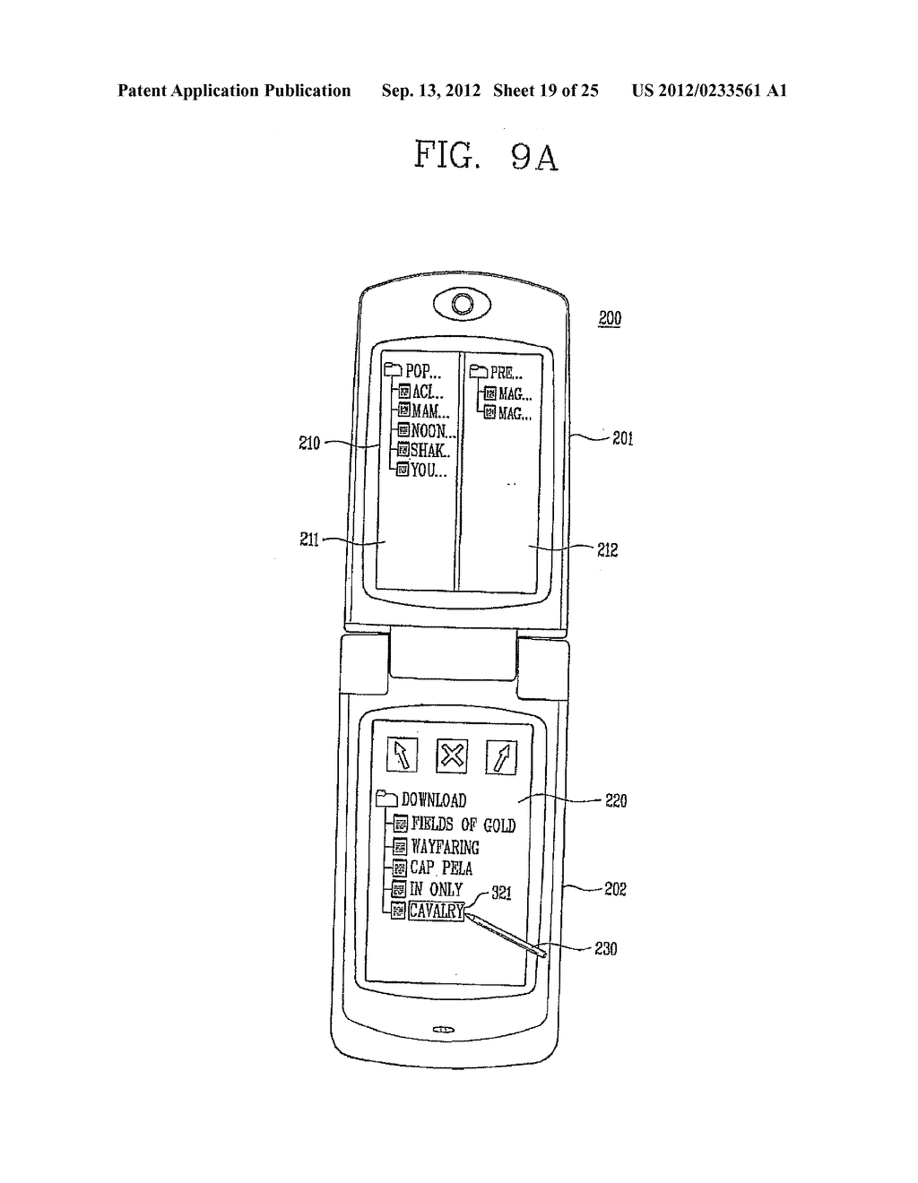 MOBILE COMMUNICATION TERMINAL HAVING MULTIPLE DISPLAYS AND A DATA     PROCESSING METHOD THEREOF - diagram, schematic, and image 20