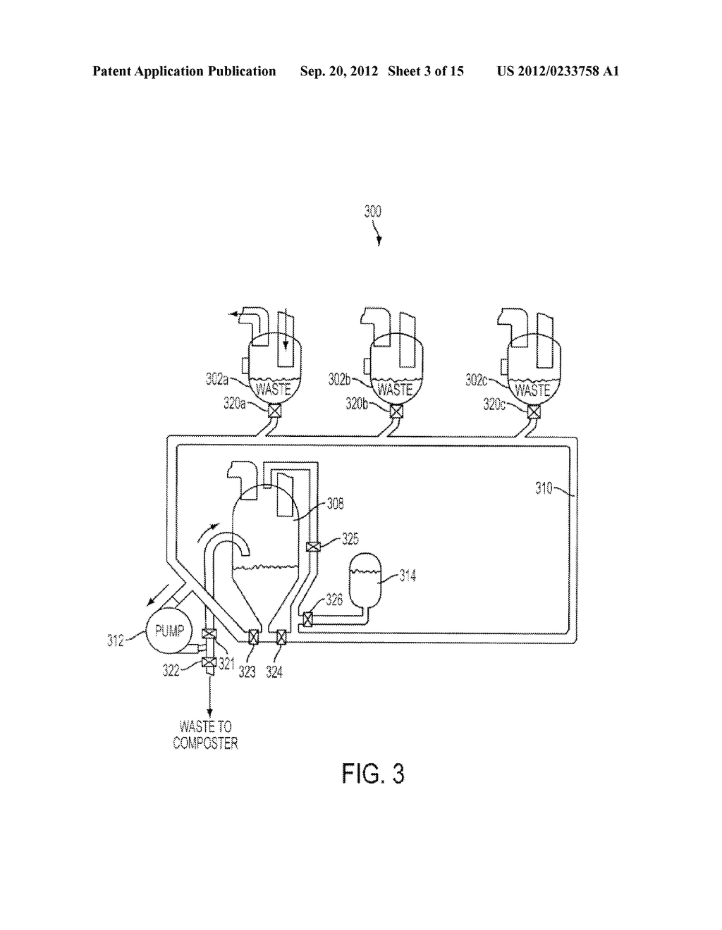 ON-DEMAND WASTE TRANSPORT SYSTEM AND APPARATUS FOR USE WITH LOW WATER OR     WATER FREE WASTE DISPOSAL DEVICES - diagram, schematic, and image 04