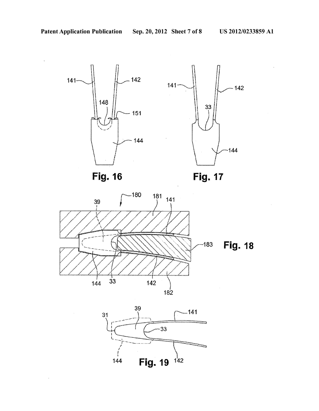 METHOD FOR PRODUCING A METAL REINFORCEMENT FOR A TURBINE ENGINE BLADE - diagram, schematic, and image 08