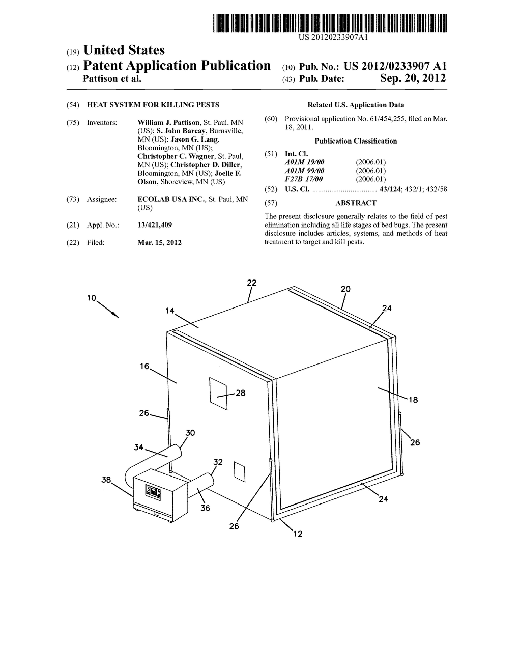 HEAT SYSTEM FOR KILLING PESTS - diagram, schematic, and image 01