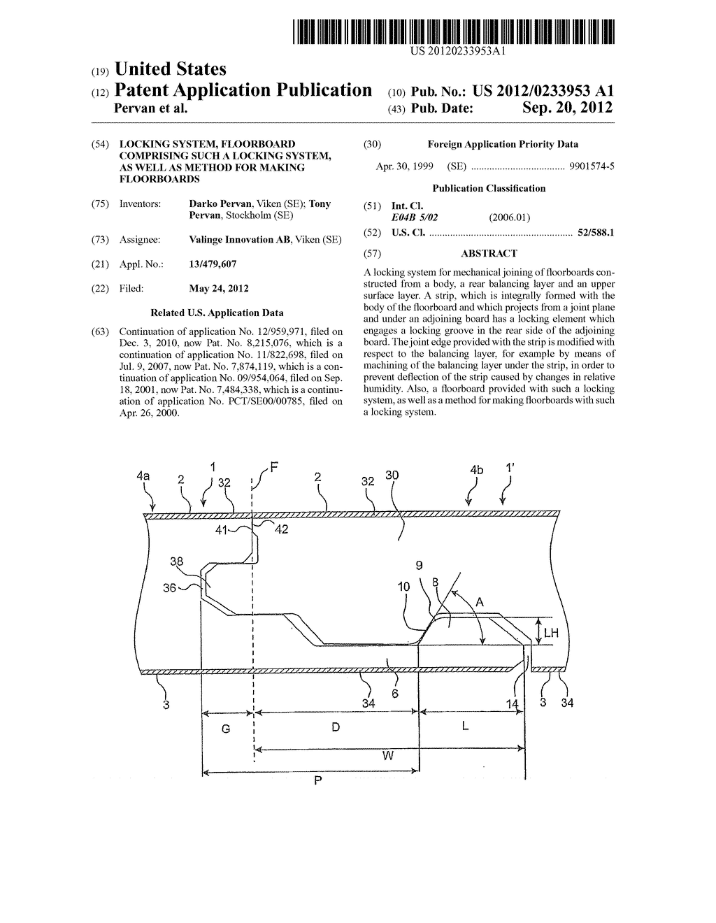 LOCKING SYSTEM, FLOORBOARD COMPRISING SUCH A LOCKING SYSTEM, AS WELL AS     METHOD FOR MAKING FLOORBOARDS - diagram, schematic, and image 01