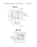 Operating element movable back and forth by traction elements wound in     opposite directions on winding bodies diagram and image