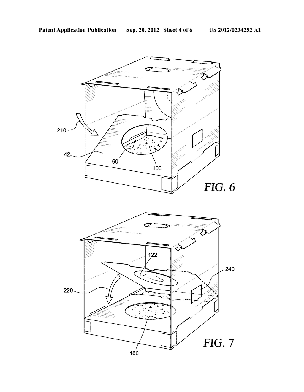 COVERED, ENCLOSED, COLLAPSIBLE, SHIPPABLE, DISPOSABLE ANIMAL LITTER BOX - diagram, schematic, and image 05