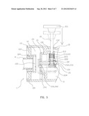 WATER CHANNEL SWITCHING STRUCTURE FOR A FAUCET diagram and image