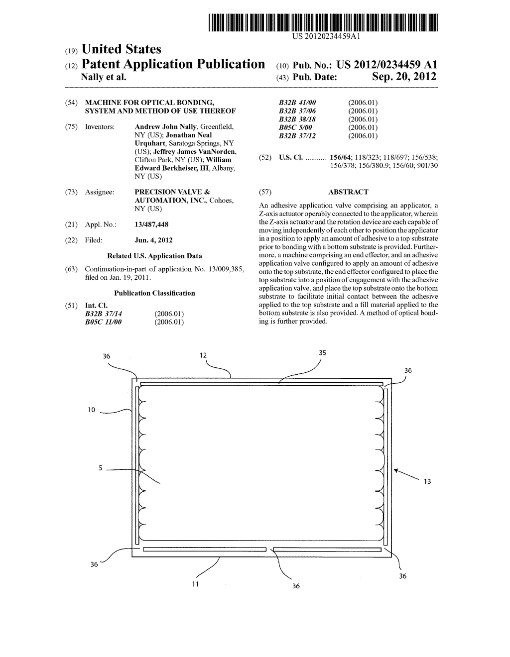 MACHINE FOR OPTICAL BONDING, SYSTEM AND METHOD OF USE THEREOF - diagram, schematic, and image 01