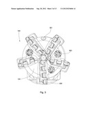 Timed Steering Nozzle on a Downhole Drill Bit diagram and image