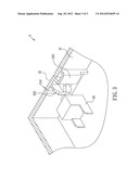 Push button structure with curved lever diagram and image