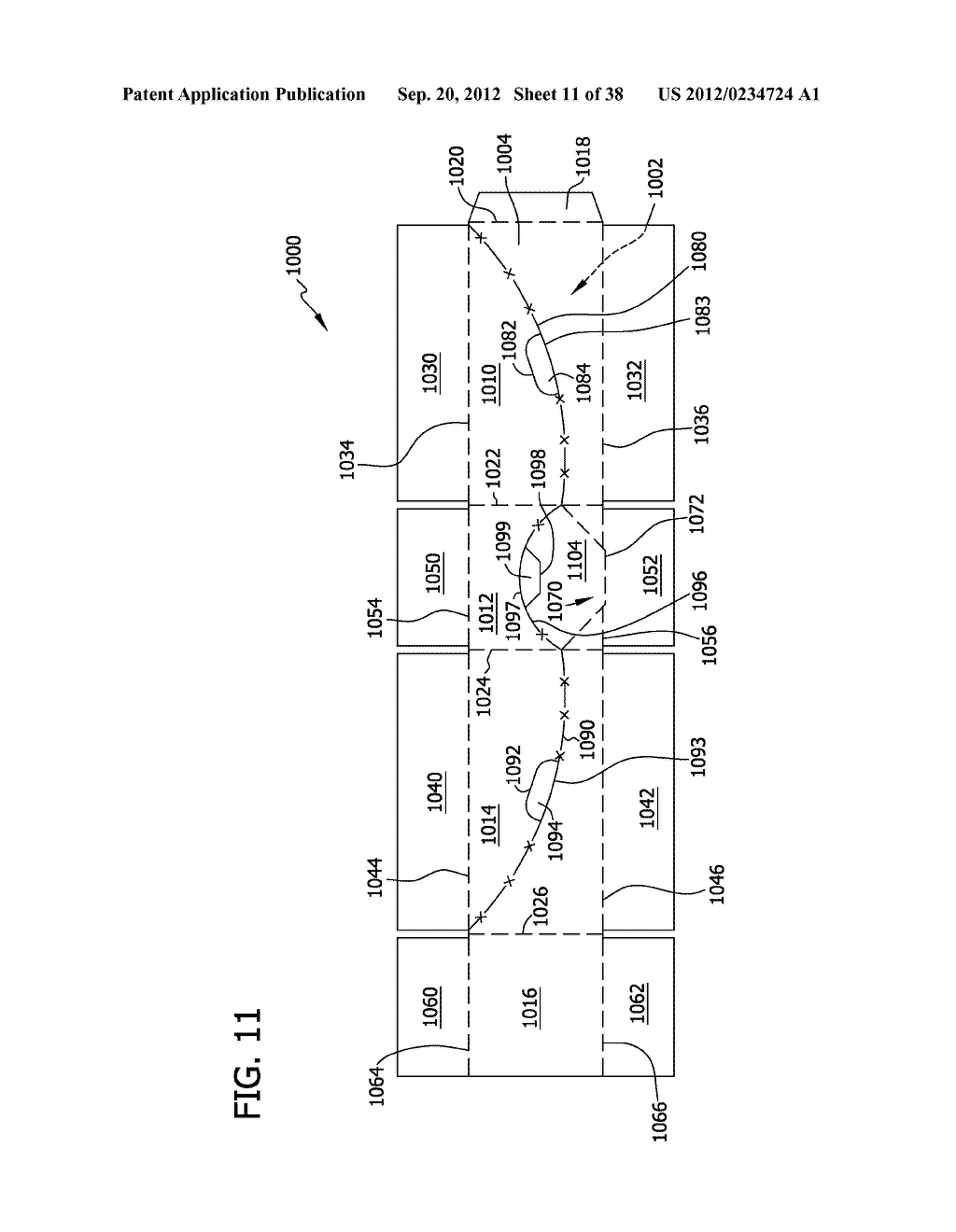 SHIPPING AND DISPLAY CONTAINER AND BLANK FOR FORMING SAME - diagram, schematic, and image 12