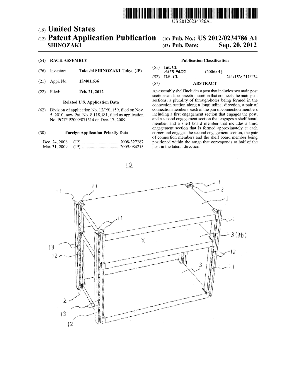 RACK ASSEMBLY - diagram, schematic, and image 01