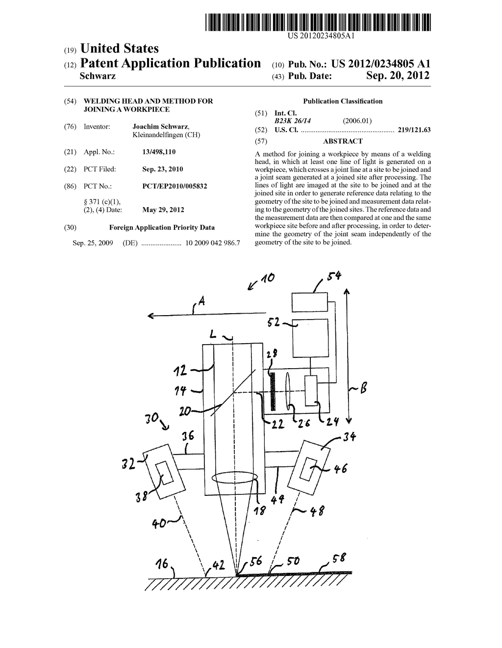 WELDING HEAD AND METHOD FOR JOINING A WORKPIECE - diagram, schematic, and image 01