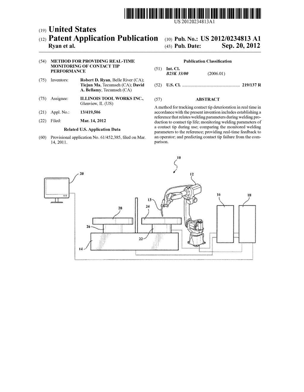 METHOD FOR PROVIDING REAL-TIME MONITORING OF CONTACT TIP PERFORMANCE - diagram, schematic, and image 01