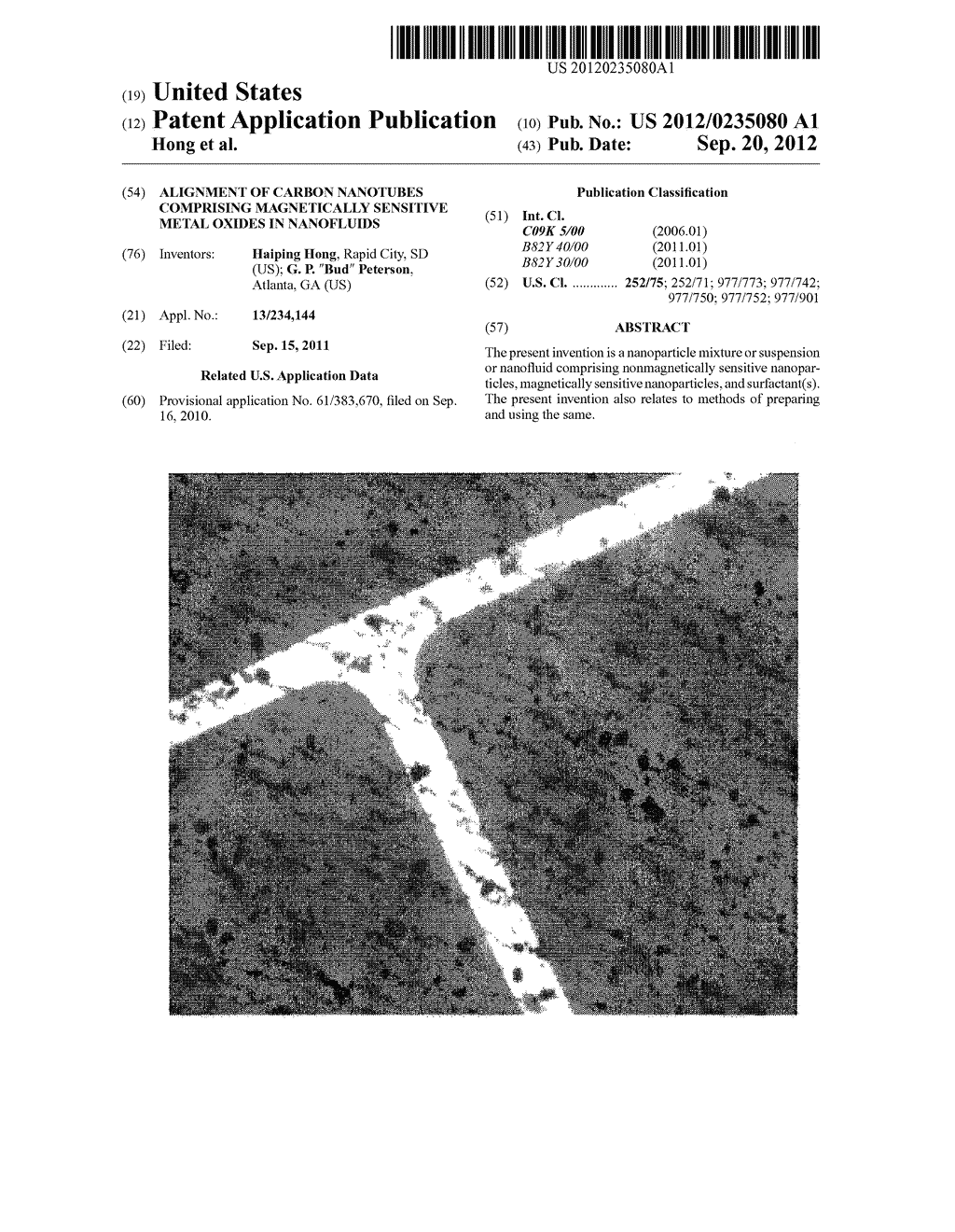 Alignment of Carbon Nanotubes Comprising Magnetically Sensitive Metal     Oxides in Nanofluids - diagram, schematic, and image 01