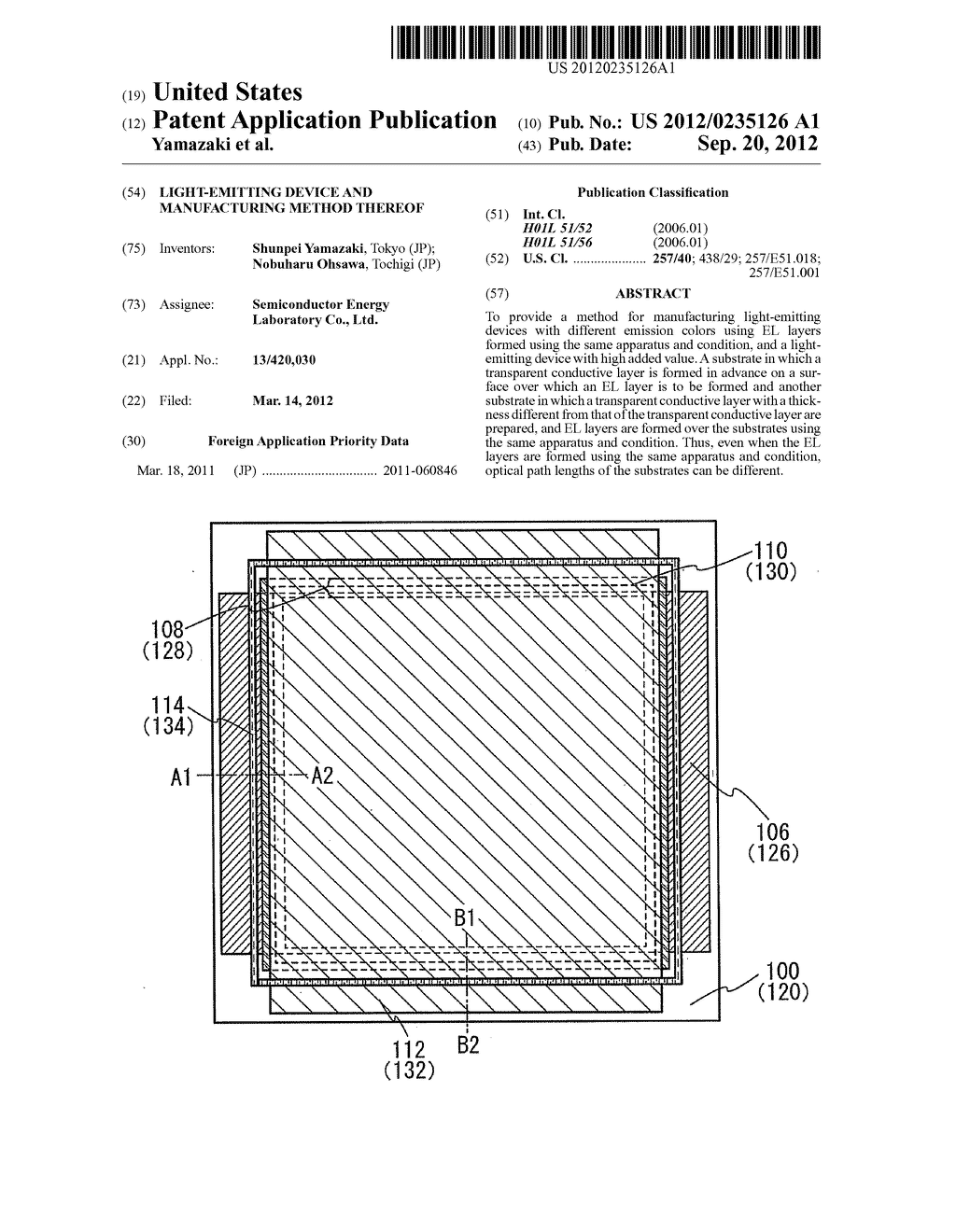 Light-Emitting Device and Manufacturing Method Thereof - diagram, schematic, and image 01