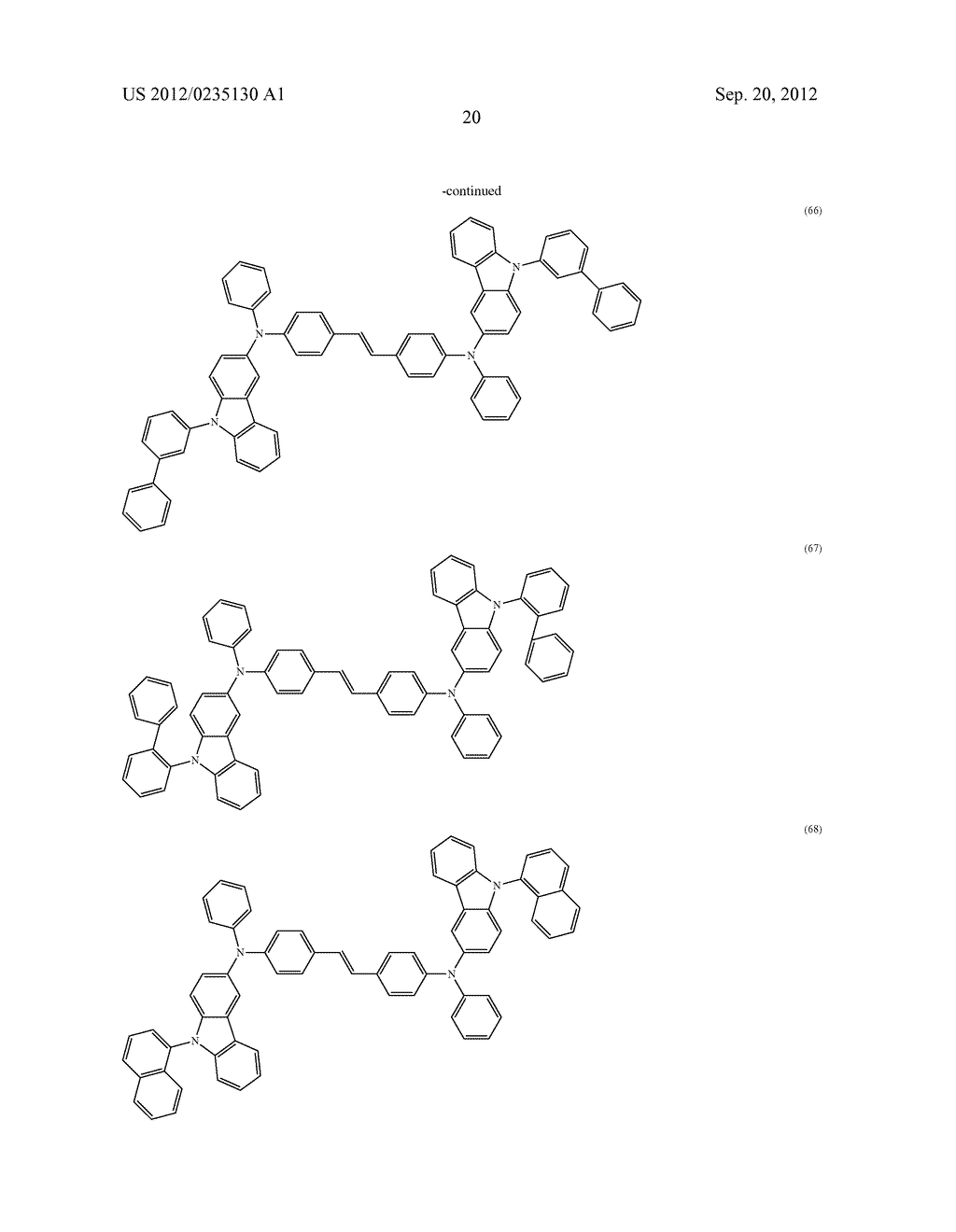 Stilbene Derivatives, Light-Emitting Element and Light-Emitting Device - diagram, schematic, and image 52