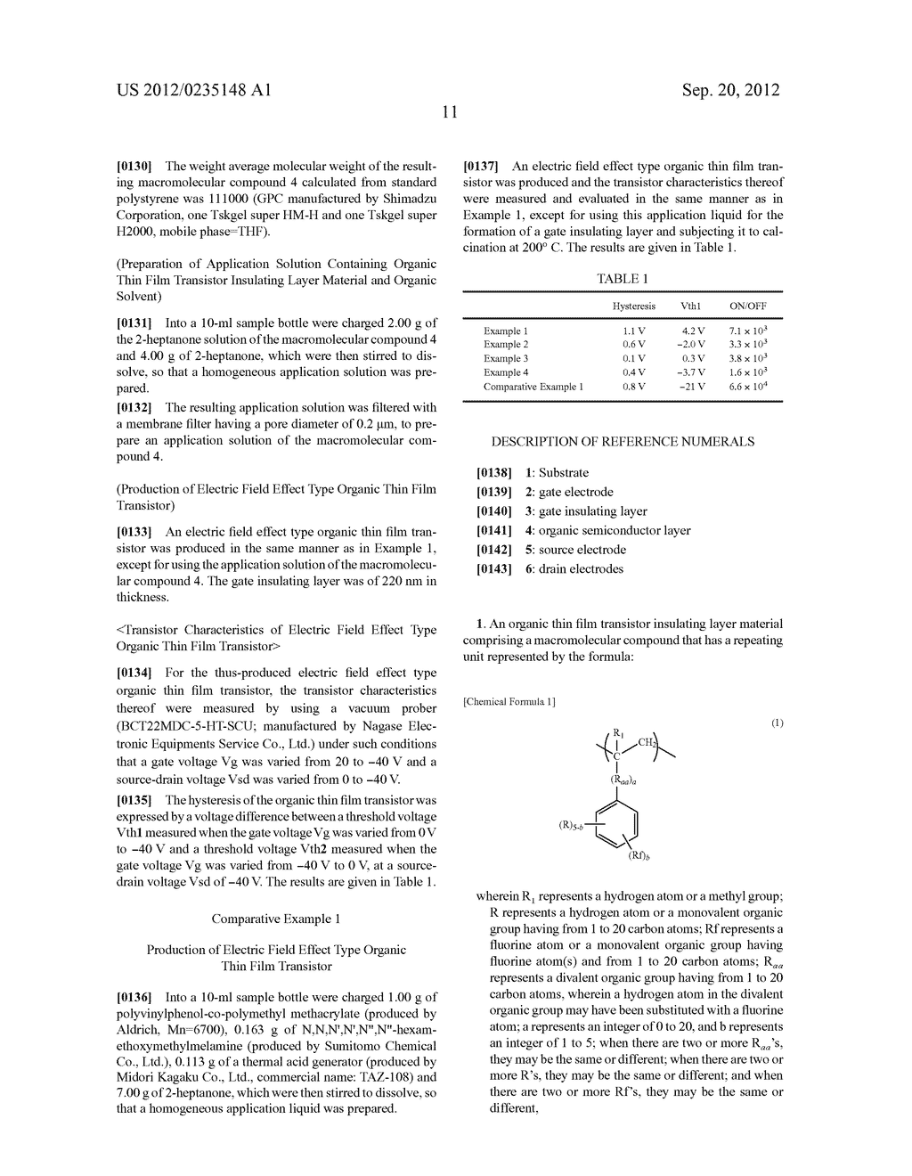 PHOTO-CROSSLINKABLE MATERIAL FOR ORGANIC THIN FILM TRANSISTOR INSULATING     LAYER - diagram, schematic, and image 13