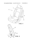 STRUCTURE AND METHOD FOR PIVOTABLY SUPPORTING AN ARMREST ON A SEAT diagram and image