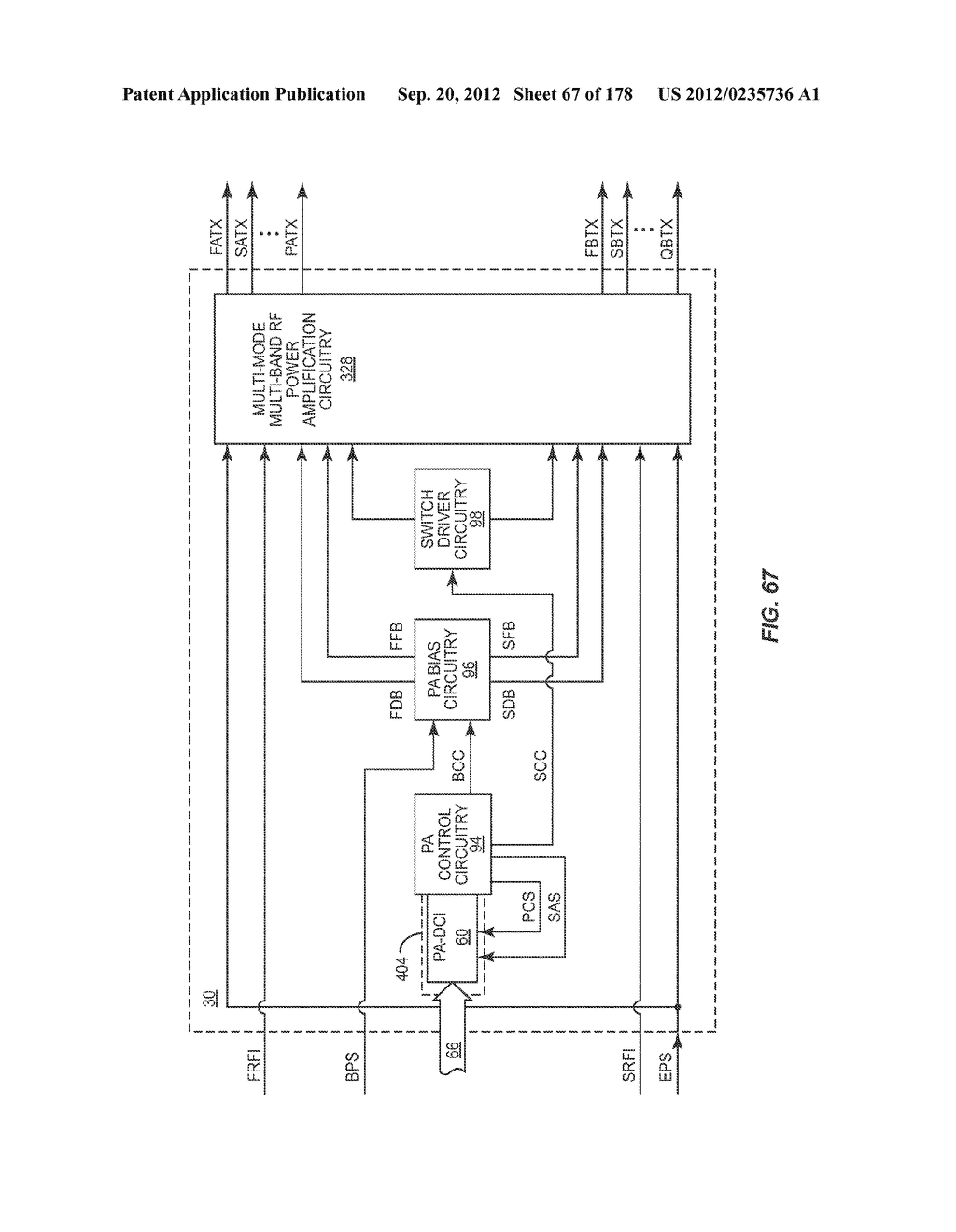 CHARGE PUMP BASED POWER AMPLIFIER ENVELOPE POWER SUPPLY AND BIAS POWER     SUPPLY - diagram, schematic, and image 68