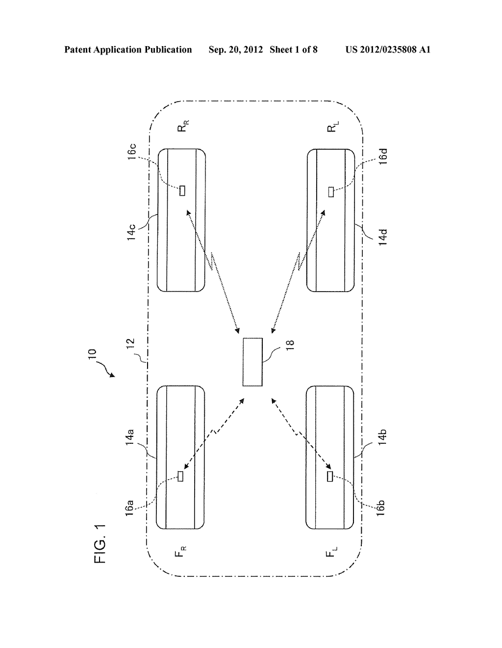 TRANSMISSION DEVICE FOR TRANSMITTING TIRE INFORMATION AND TIRE INFORMATION     MONITORING SYSTEM - diagram, schematic, and image 02
