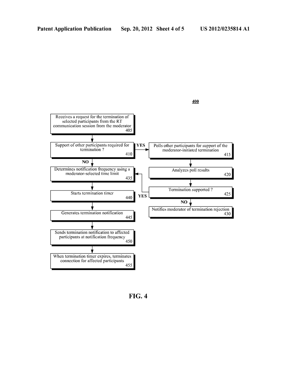 USER-DEFINED SYSTEM-ENFORCED SESSION TERMINATION IN A UNIFIED TELEPHONY     ENVIRONMENT - diagram, schematic, and image 05