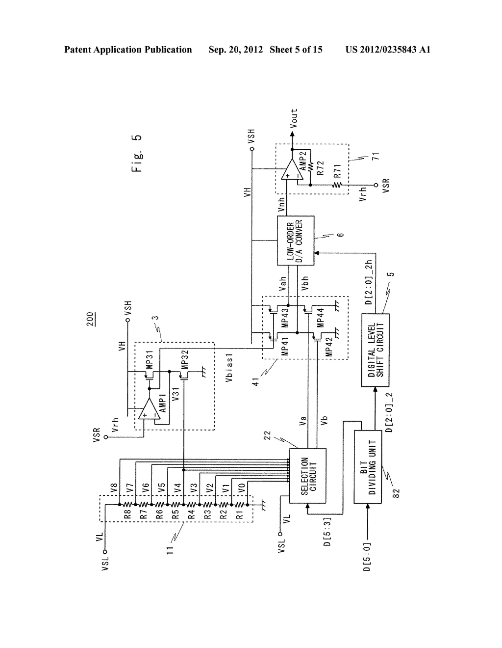 DIGITAL-TO-ANALOG CONVERTER AND CIRCUIT - diagram, schematic, and image 06