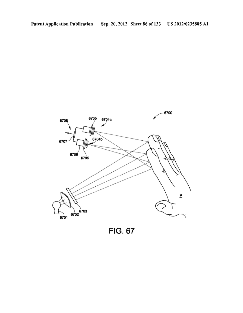 GRATING IN A LIGHT TRANSMISSIVE ILLUMINATION SYSTEM FOR SEE-THROUGH     NEAR-EYE DISPLAY GLASSES - diagram, schematic, and image 87