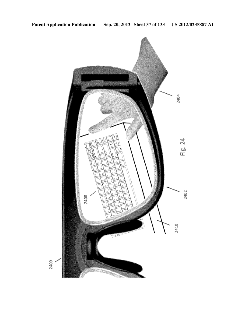 SEE-THROUGH NEAR-EYE DISPLAY GLASSES INCLUDING A PARTIALLY REFLECTIVE,     PARTIALLY TRANSMITTING OPTICAL ELEMENT AND AN OPTICALLY FLAT FILM - diagram, schematic, and image 38