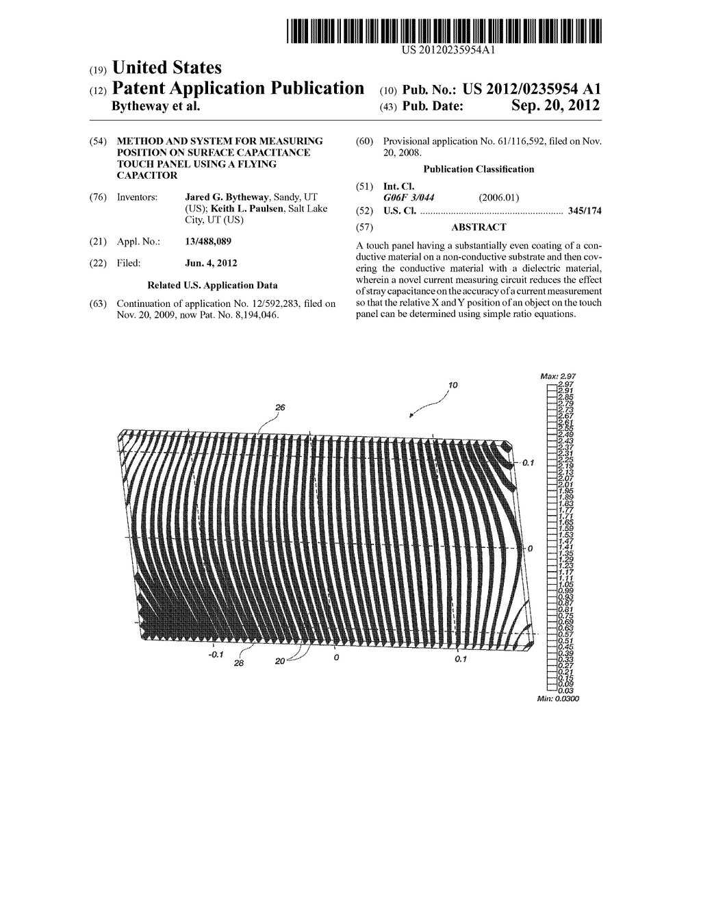 METHOD AND SYSTEM FOR MEASURING POSITION ON SURFACE CAPACITANCE TOUCH     PANEL USING A FLYING CAPACITOR - diagram, schematic, and image 01