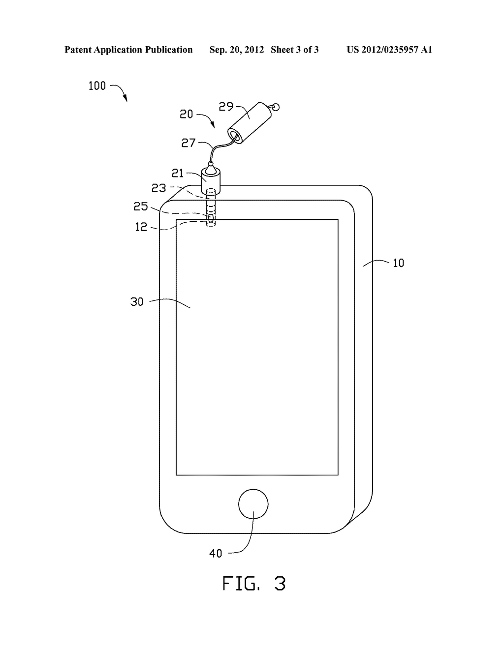 STYLUS AND PORTABLE ELECTRONIC DEVICE USING SAME - diagram, schematic, and image 04