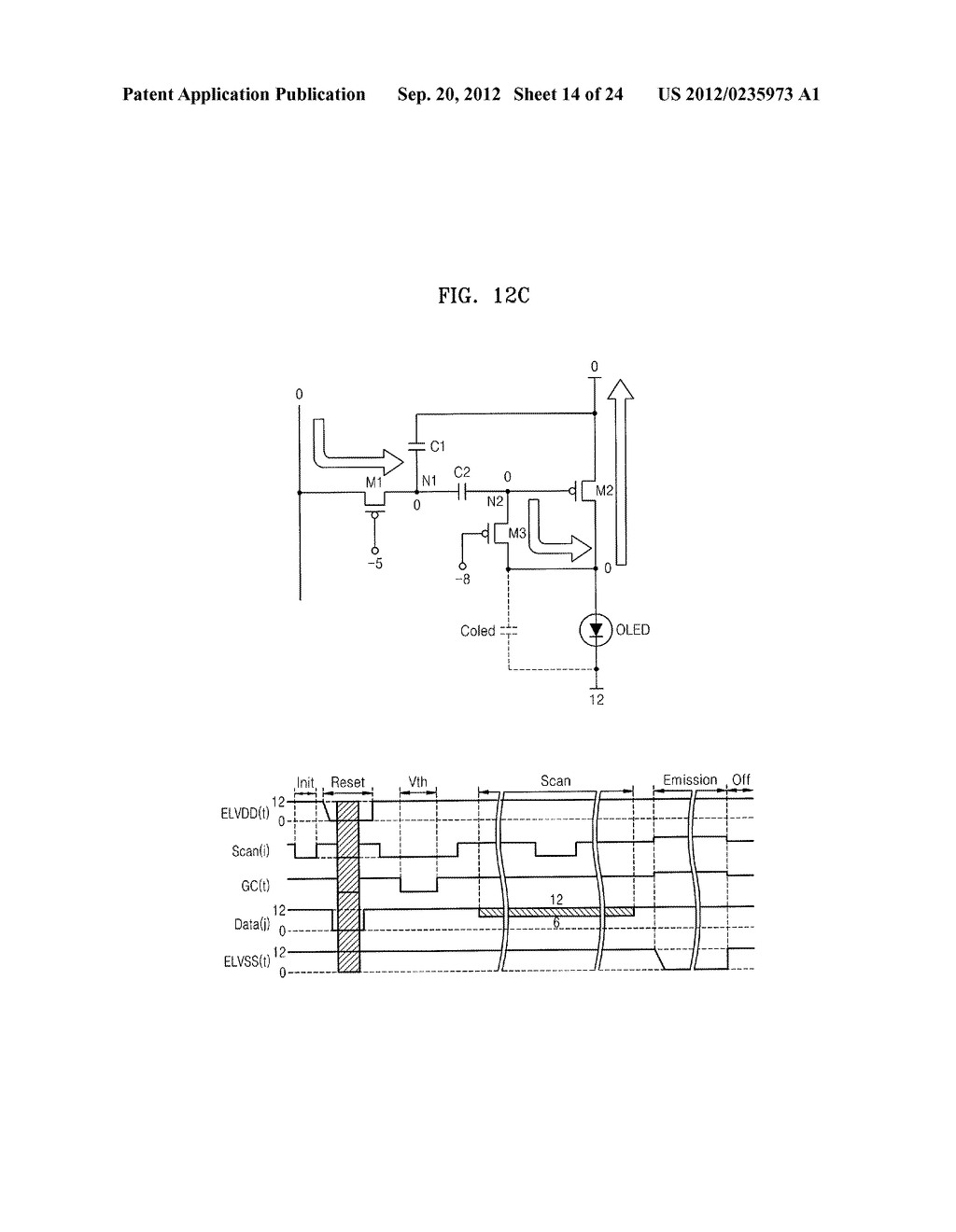 ORGANIC LIGHT-EMITTING DISPLAY APPARATUS AND METHOD OF DRIVING THE SAME - diagram, schematic, and image 15