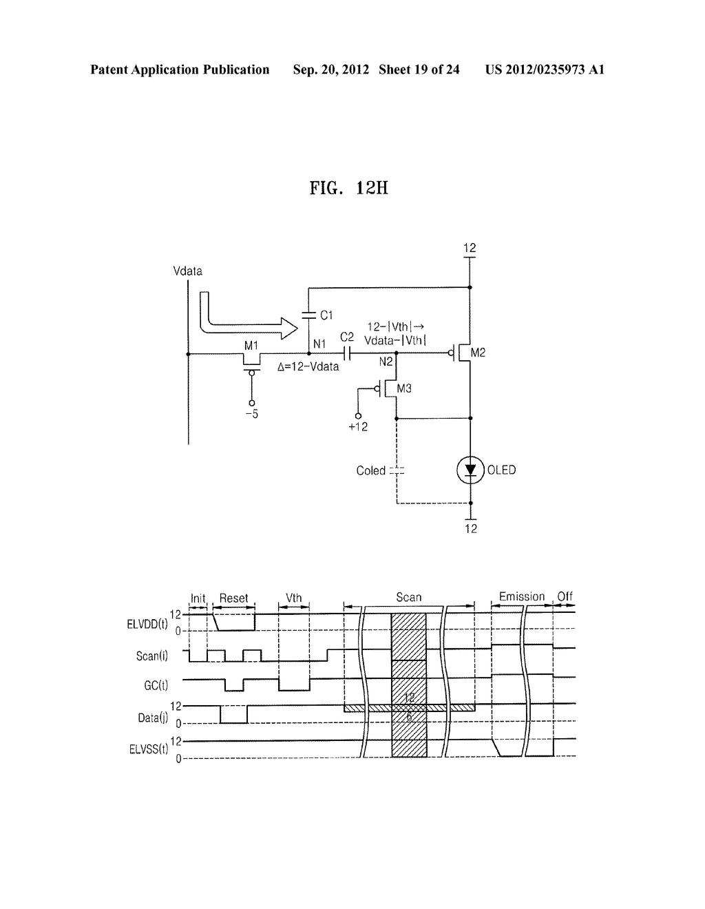 ORGANIC LIGHT-EMITTING DISPLAY APPARATUS AND METHOD OF DRIVING THE SAME - diagram, schematic, and image 20