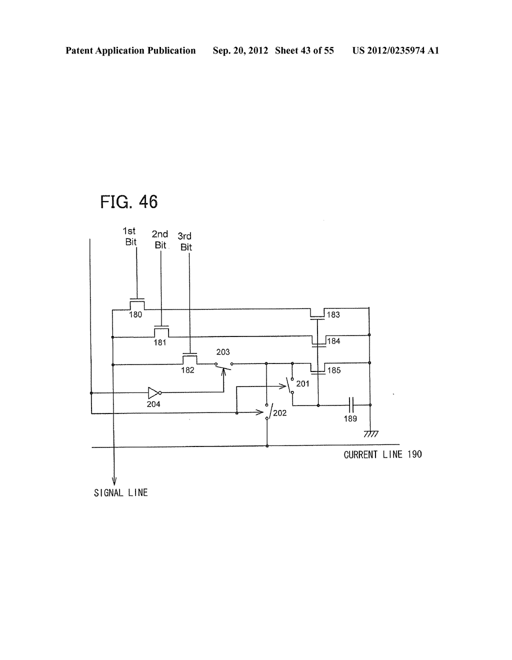 SIGNAL LINE DRIVER CIRCUIT AND LIGHT EMITTING DEVICE AND DRIVING METHOD     THEREFOR - diagram, schematic, and image 44