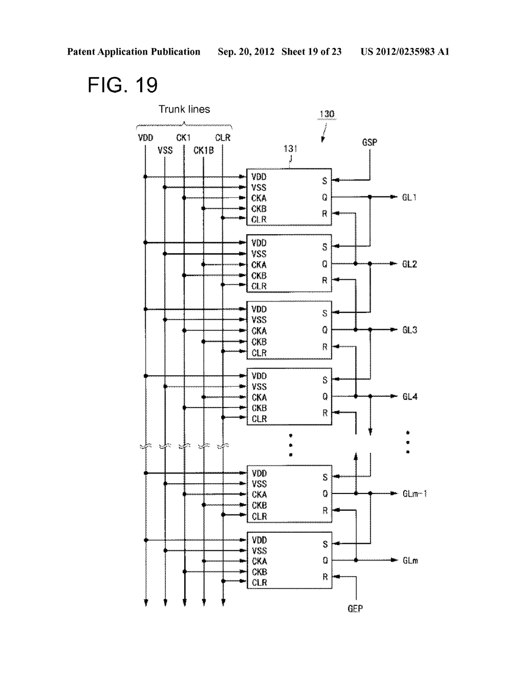 SCANNING-SIGNAL-LINE DRIVING CIRCUIT AND DISPLAY DEVICE INCLUDING SAME - diagram, schematic, and image 20