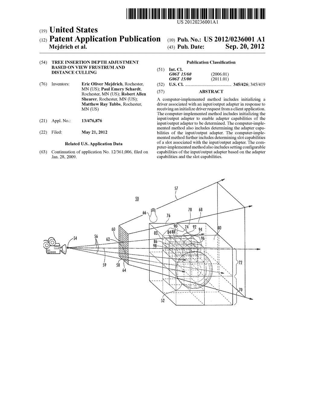 Tree Insertion Depth Adjustment Based on View Frustrum and Distance     Culling - diagram, schematic, and image 01