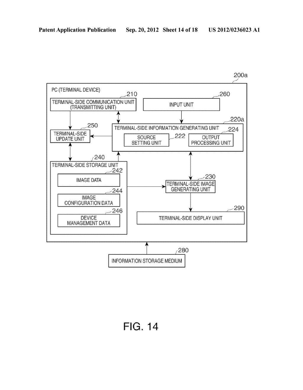 INFORMATION STORAGE MEDIUM, TERMINAL DEVICE, DISPLAY SYSTEM, AND A METHOD     FOR CONTROLLING A TERMINAL DEVICE - diagram, schematic, and image 15