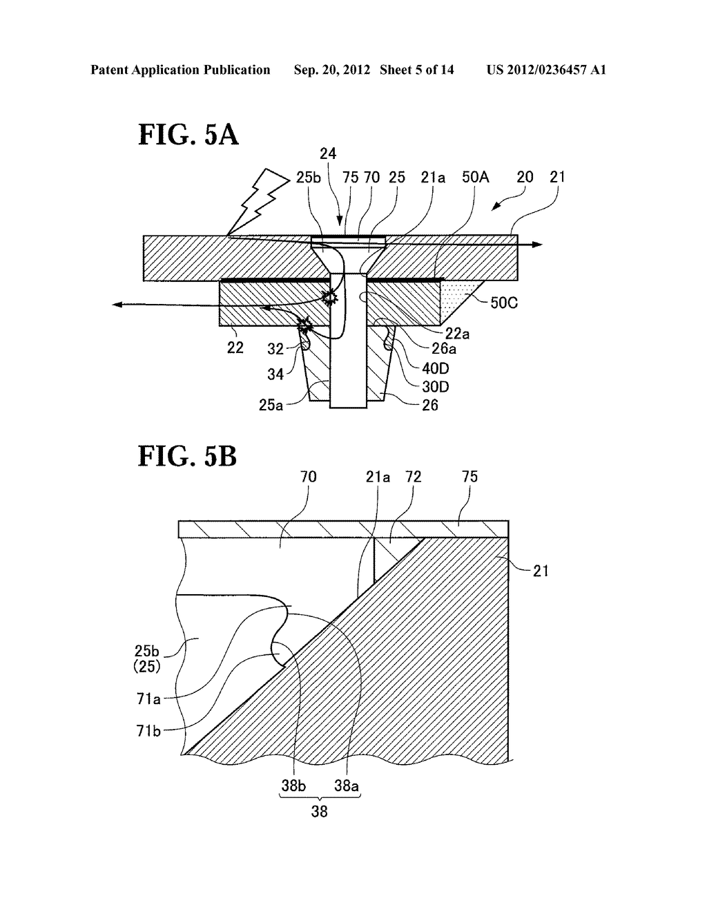 LIGHTNING PROTECTION FASTENER, AIRCRAFT ASSEMBLY, AND METHOD OF     MANUFACTURING AIRCRAFT ASSEMBLY COMPONENT - diagram, schematic, and image 06