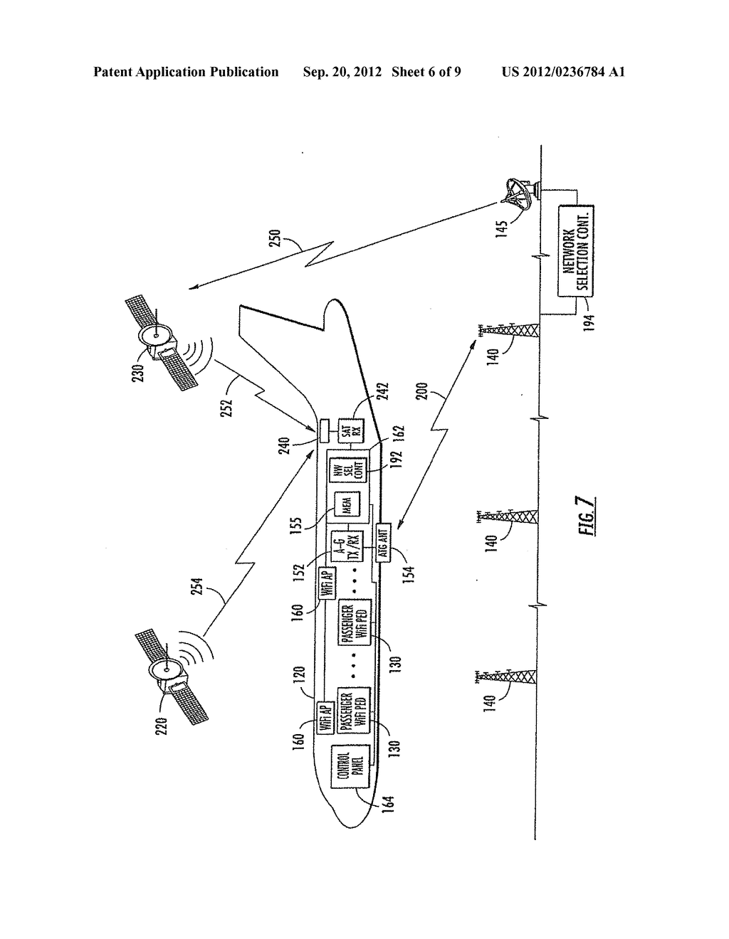 AIRCRAFT COMMUNICATIONS SYSTEM WITH NETWORK SELECTION CONTROLLER AND     ASSOCIATED METHOD - diagram, schematic, and image 07