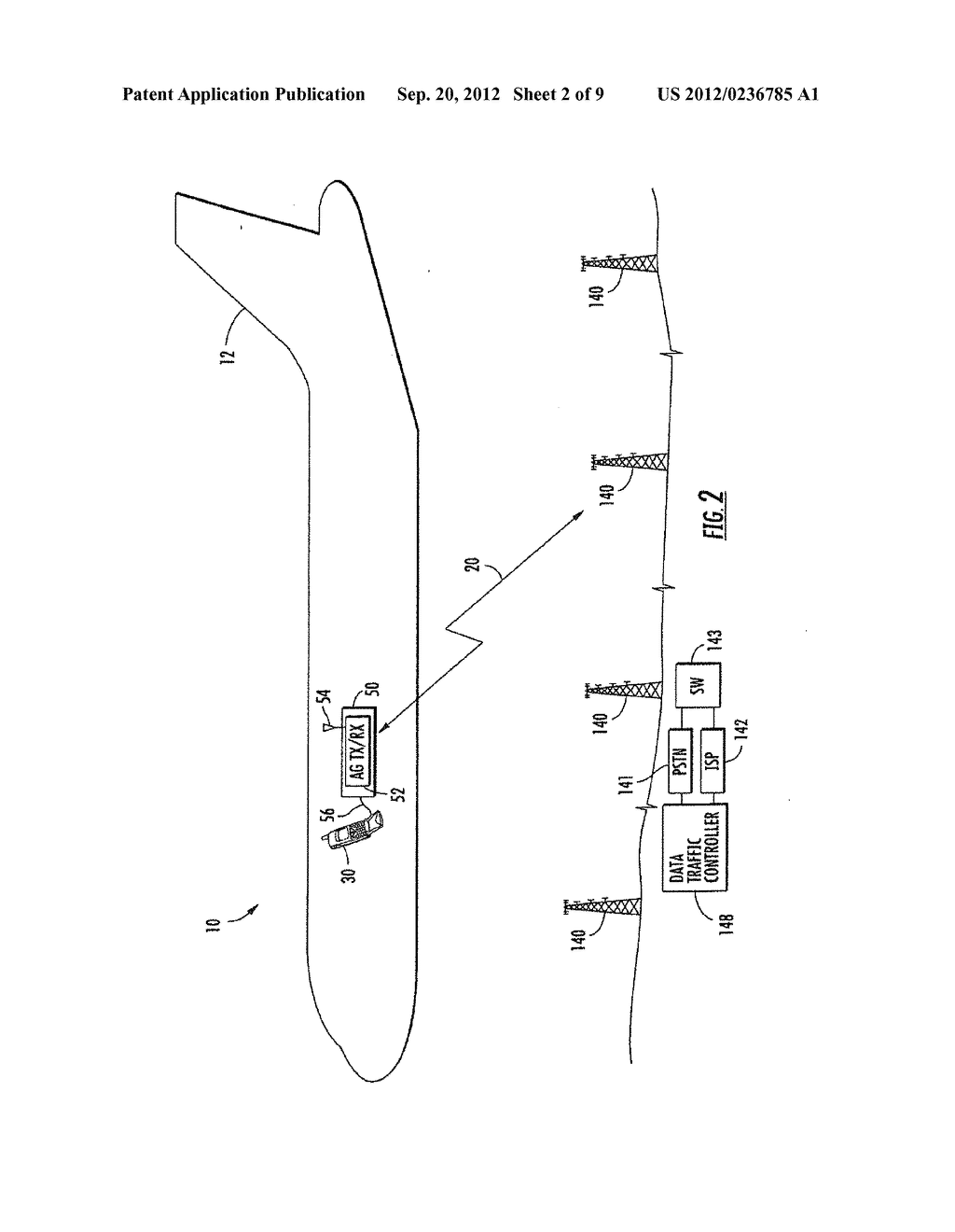 AIRCRAFT COMMUNICATIONS SYSTEM WITH SATELLITE SELECTION CONTROLLER AND     ASSOCIATED METHOD - diagram, schematic, and image 03