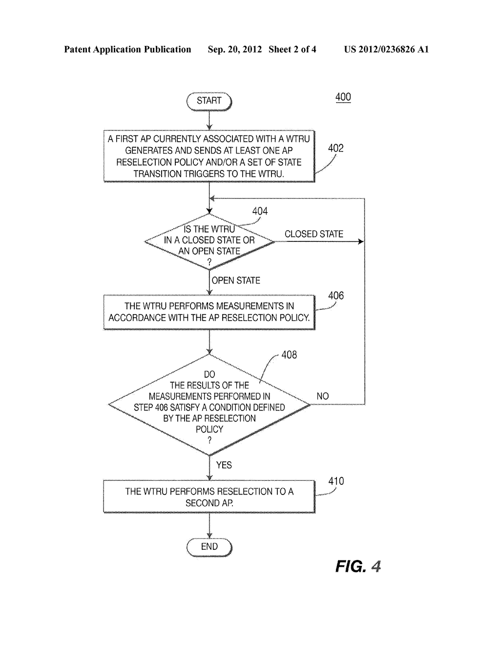 METHOD AND SYSTEM FOR RESELECTING AN ACCESS POINT - diagram, schematic, and image 03
