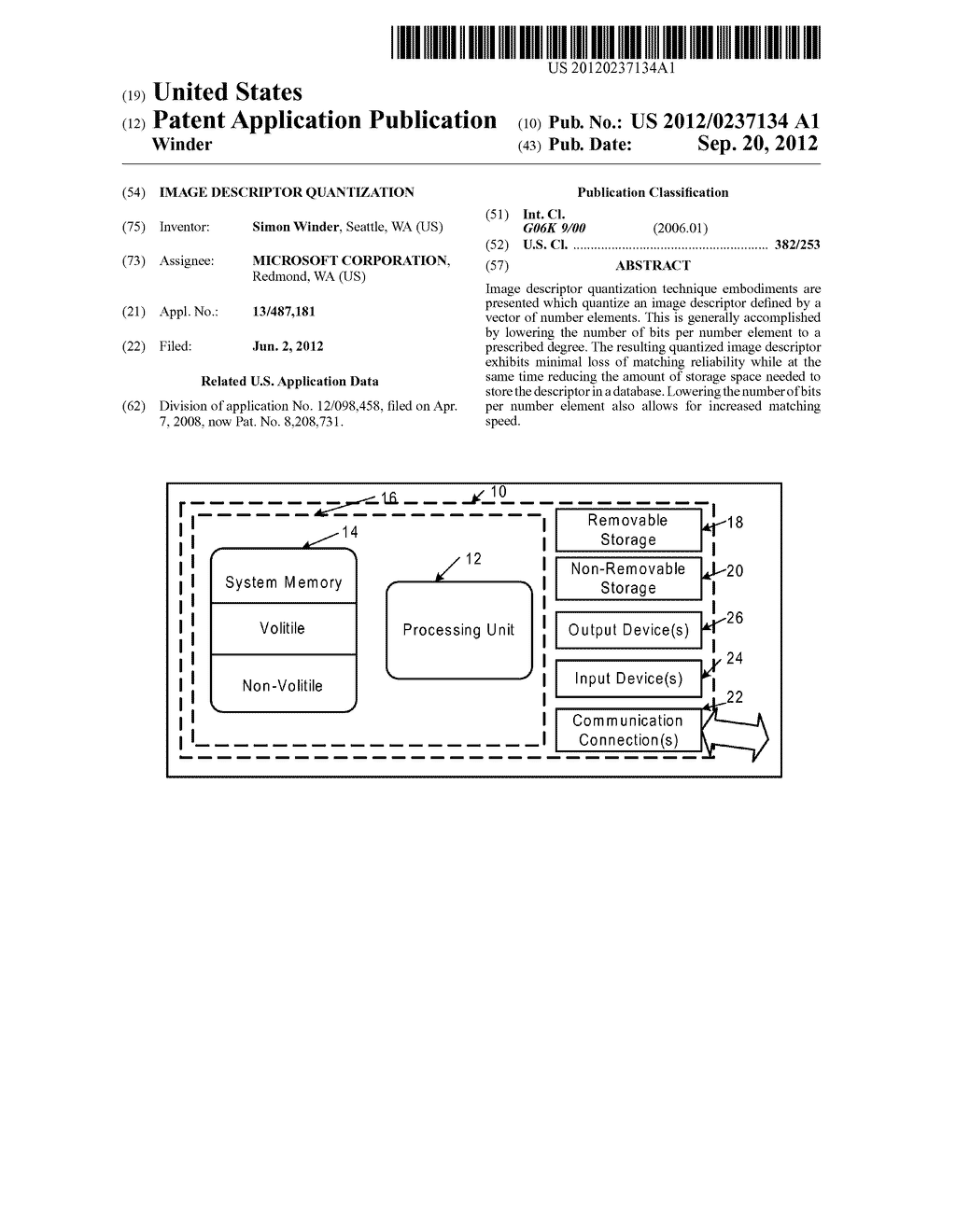 IMAGE DESCRIPTOR QUANTIZATION - diagram, schematic, and image 01