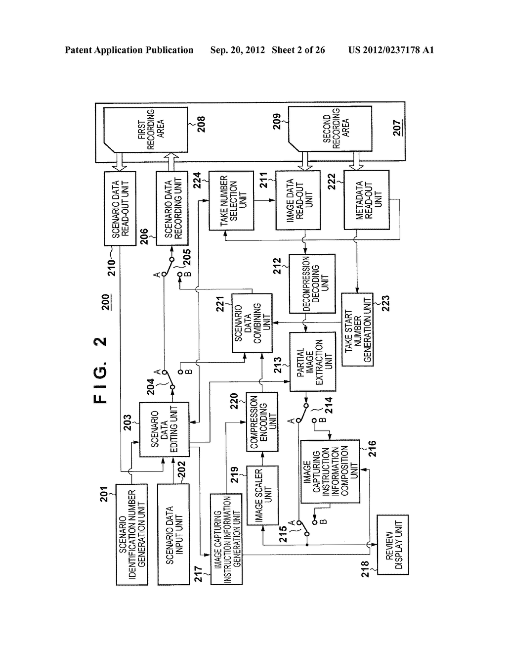 SCENARIO EDITING APPARATUS AND SCENARIO EDITING METHOD, IMAGE CAPTURING     APPARATUS AND CONTROL METHOD THEREOF, AND SCENARIO EDITING SYSTEM - diagram, schematic, and image 03