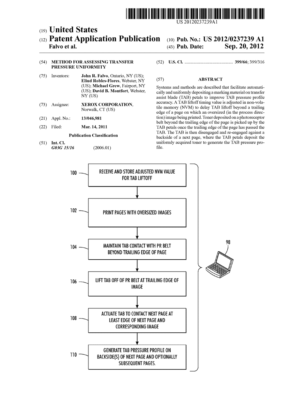 METHOD FOR ASSESSING TRANSFER PRESSURE UNIFORMITY - diagram, schematic, and image 01