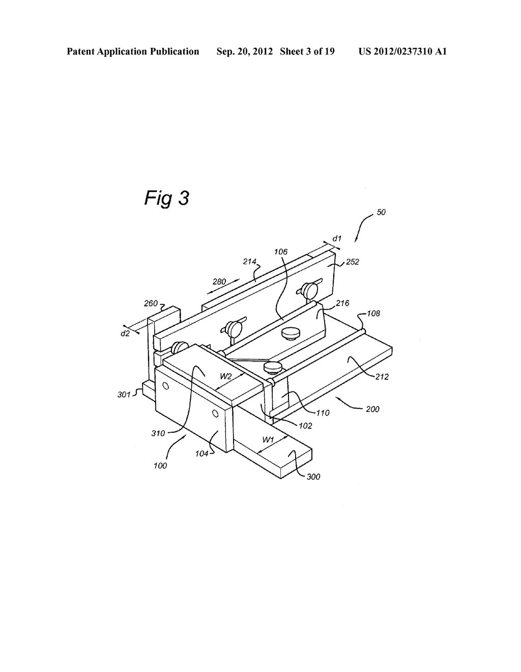 SYSTEM AND DEVICE FOR HOLDING A WORK PIECE TO BE MACHINED BY A ROUTER AND     USE THEREOF - diagram, schematic, and image 04