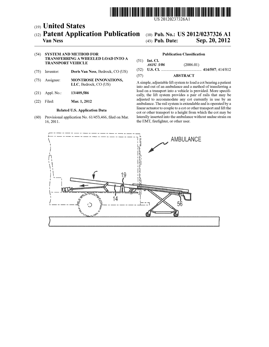 SYSTEM AND METHOD FOR TRANSFERRING A WHEELED LOAD INTO A TRANSPORT VEHICLE - diagram, schematic, and image 01