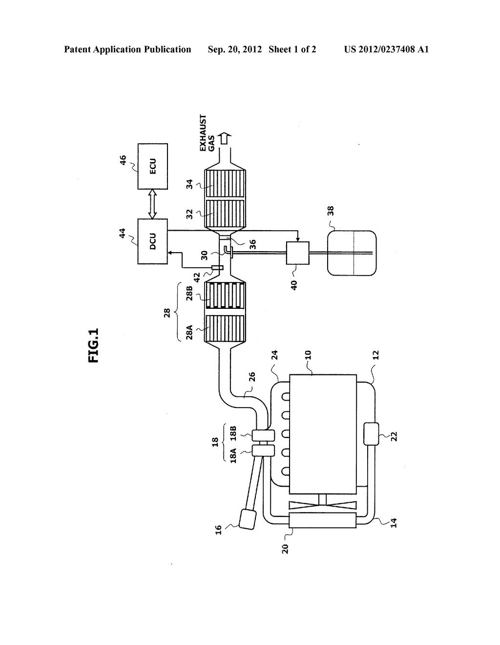 EXHAUST GAS PURIFICATION APPARATUS FOR ENGINE - diagram, schematic, and image 02
