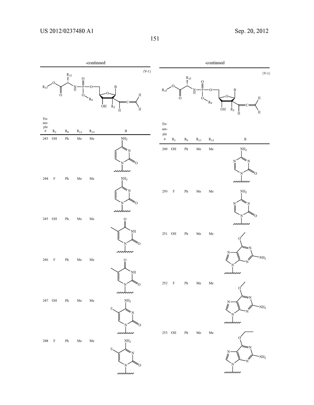 2'ALLENE-SUBSTITUTED NUCLEOSIDE DERIVATIVES - diagram, schematic, and image 152