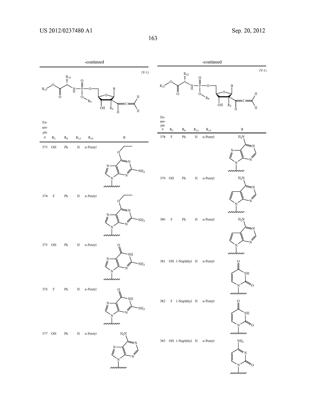 2'ALLENE-SUBSTITUTED NUCLEOSIDE DERIVATIVES - diagram, schematic, and image 164