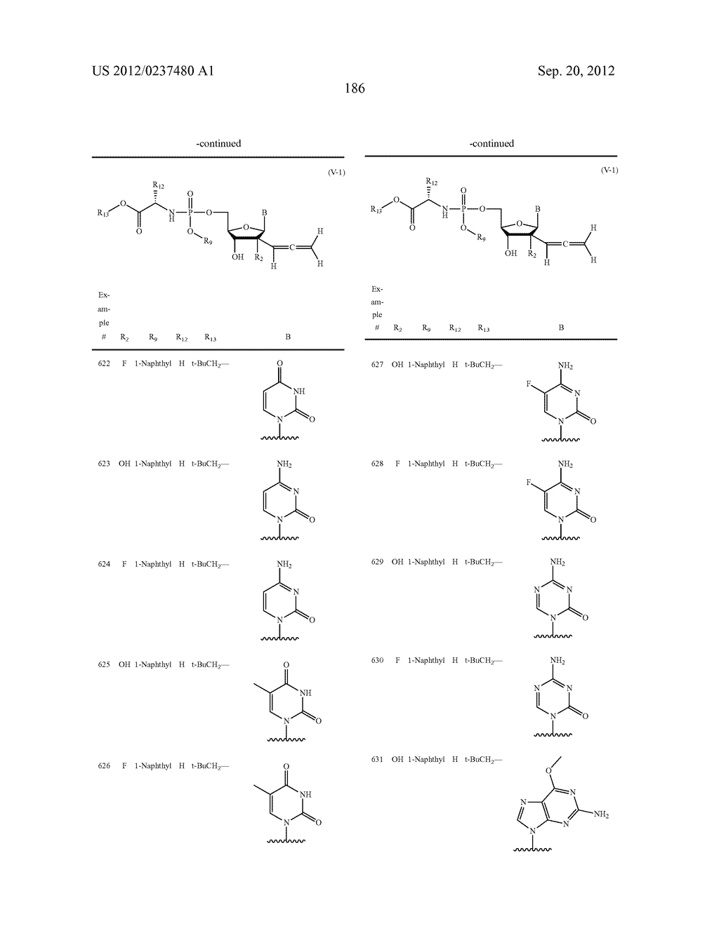 2'ALLENE-SUBSTITUTED NUCLEOSIDE DERIVATIVES - diagram, schematic, and image 187