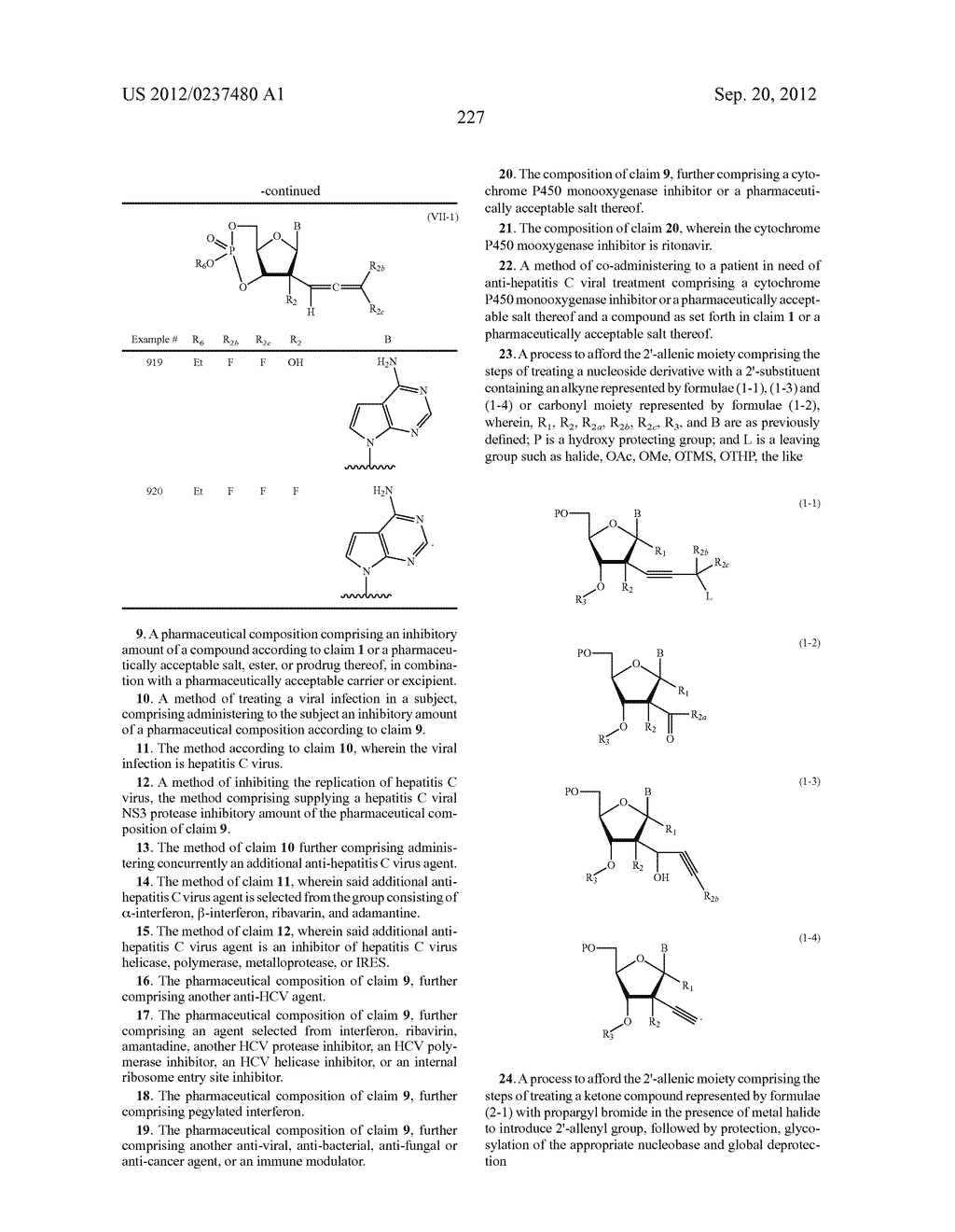 2'ALLENE-SUBSTITUTED NUCLEOSIDE DERIVATIVES - diagram, schematic, and image 228