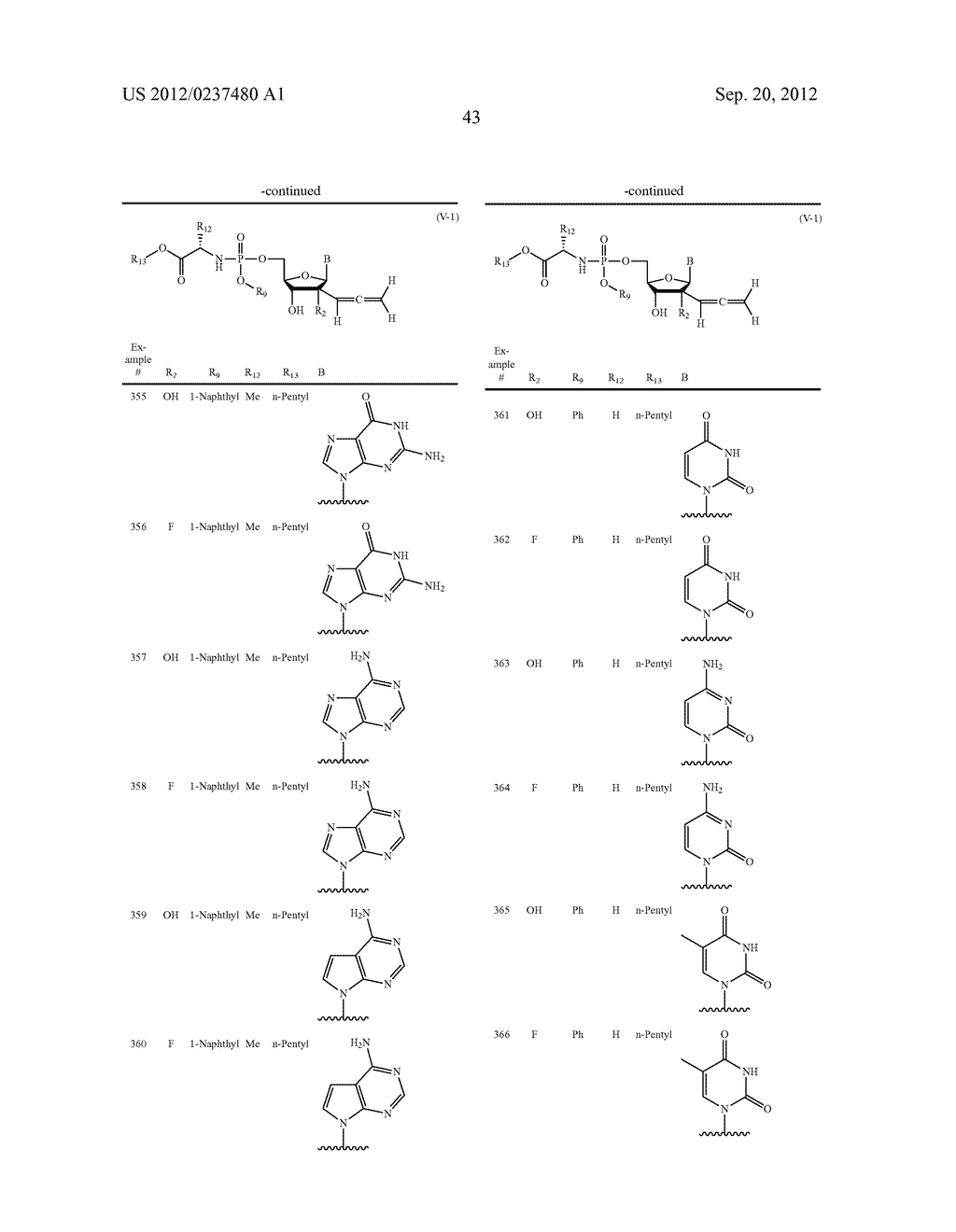 2'ALLENE-SUBSTITUTED NUCLEOSIDE DERIVATIVES - diagram, schematic, and image 44